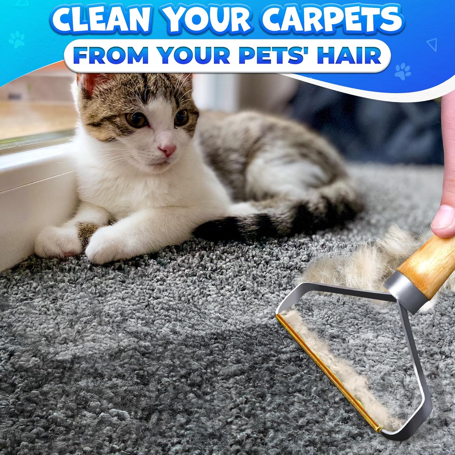 Lint & Pet Hair Remover Wooden Body Clothes Pack of 2